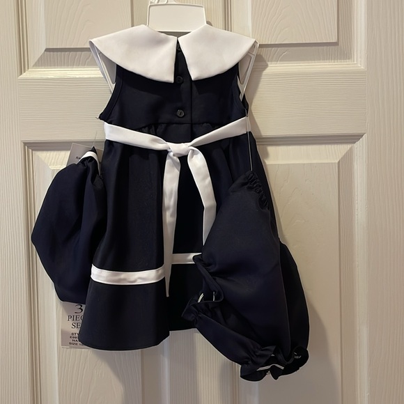 Rare Editions Navy and White Sailor Dress 3 Piece Set New with Tags 18 months - Picture 2 of 5